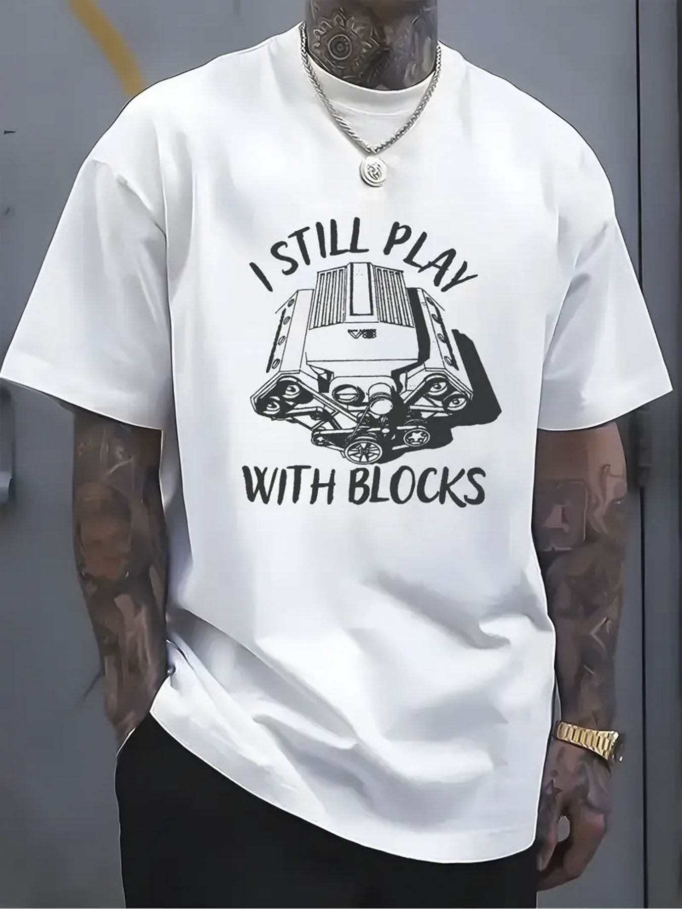 Tee Graphic Print - Men's 100% Cotton T-Shirt with I