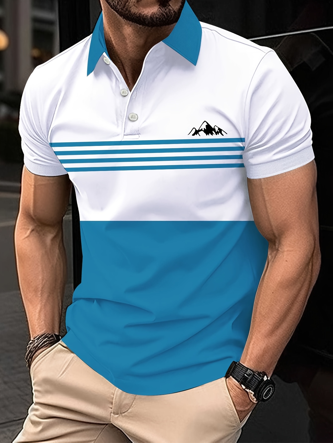 Polo Shirt Pique - 2026 Summer Men's Button-down Polo Shirt