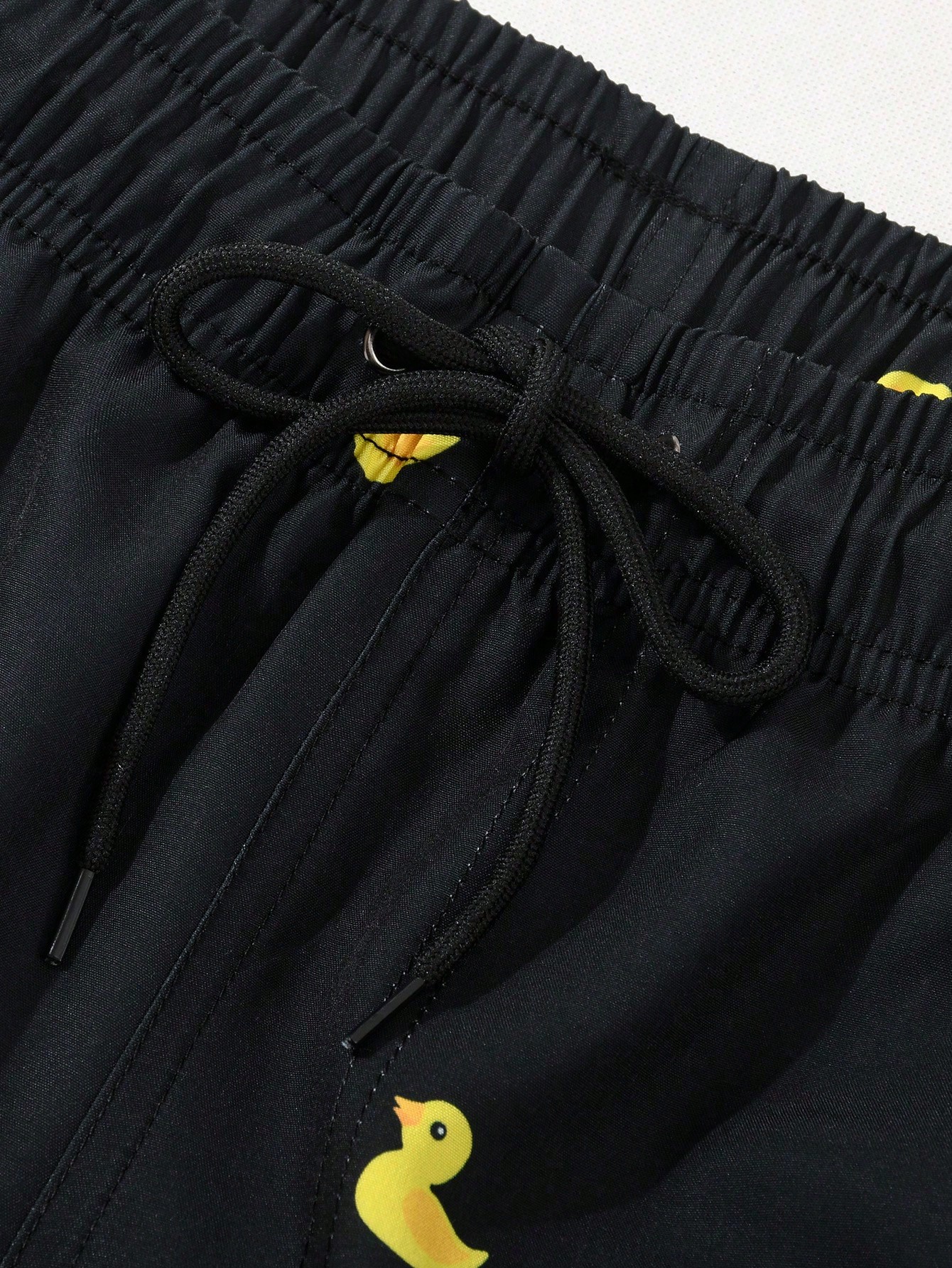 Swim Trunk Quick Dry - Men's Black Beach Shorts With Yellow