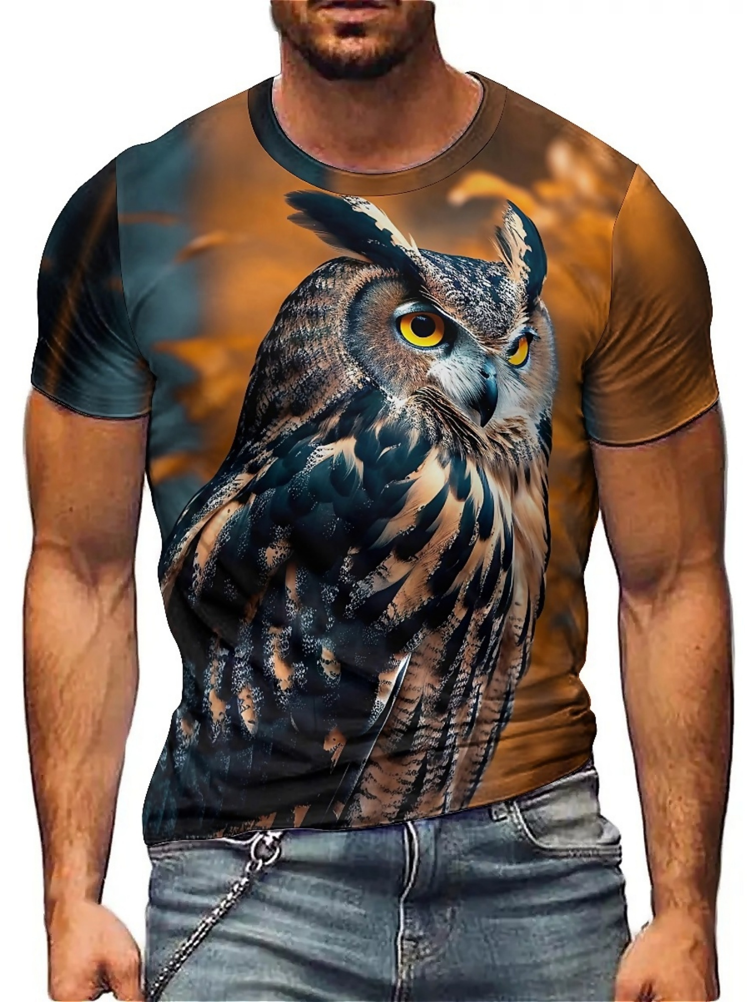 Men's & Women's 3D Print Owl G – Tee Graphic Print Bewertung und Preis
