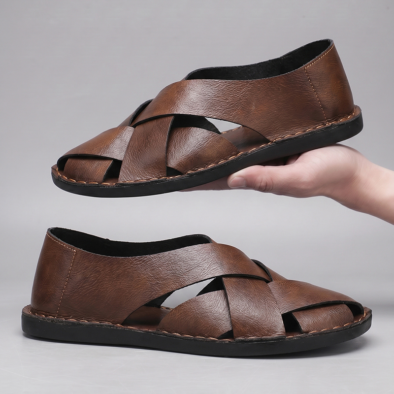 Summer Men's Cut-out Sandals N – Flip Flop Leather Men Bewertung und Preis