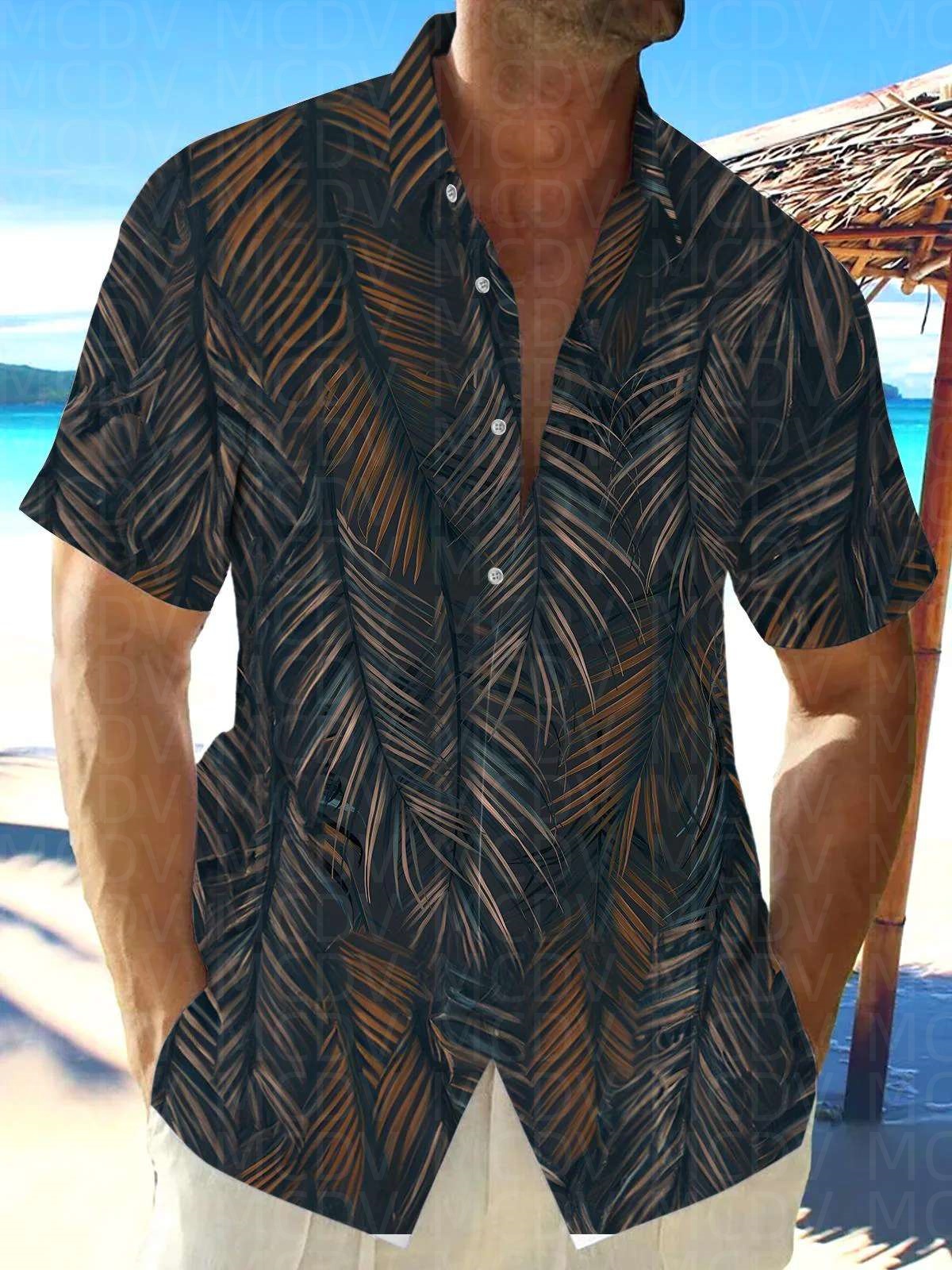 Cute Pattern Men's Hawaiian Sh – Shirt Camp Collar Bewertung und Preis