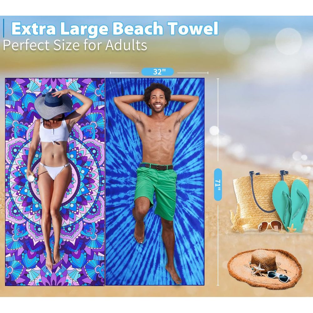 Lightweight Oversized 71x32 Be – Beach Towel Large Bewertung und Preis