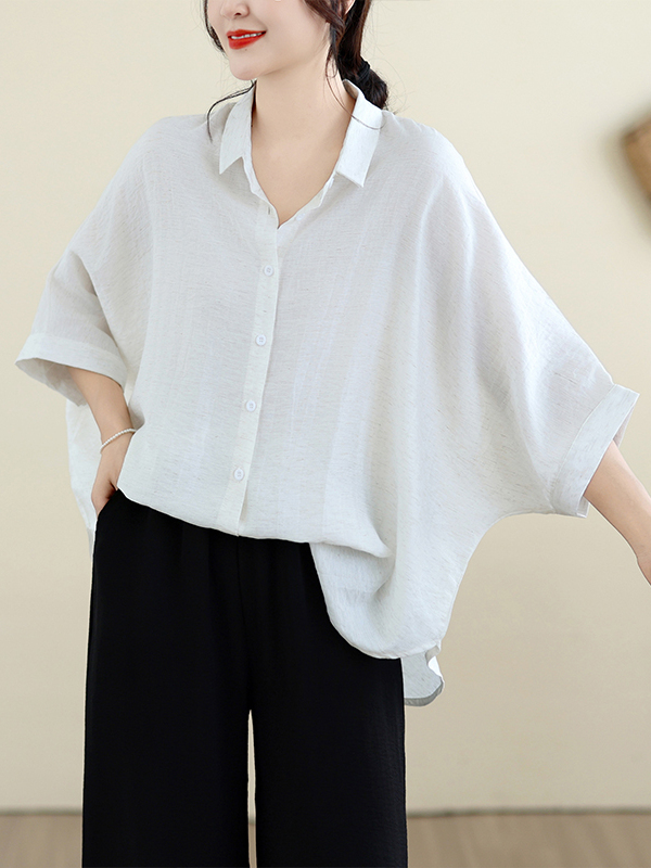 Loose Fit Cotton Linen Batwing – Linen Shirt Breathable Bewertung und Preis