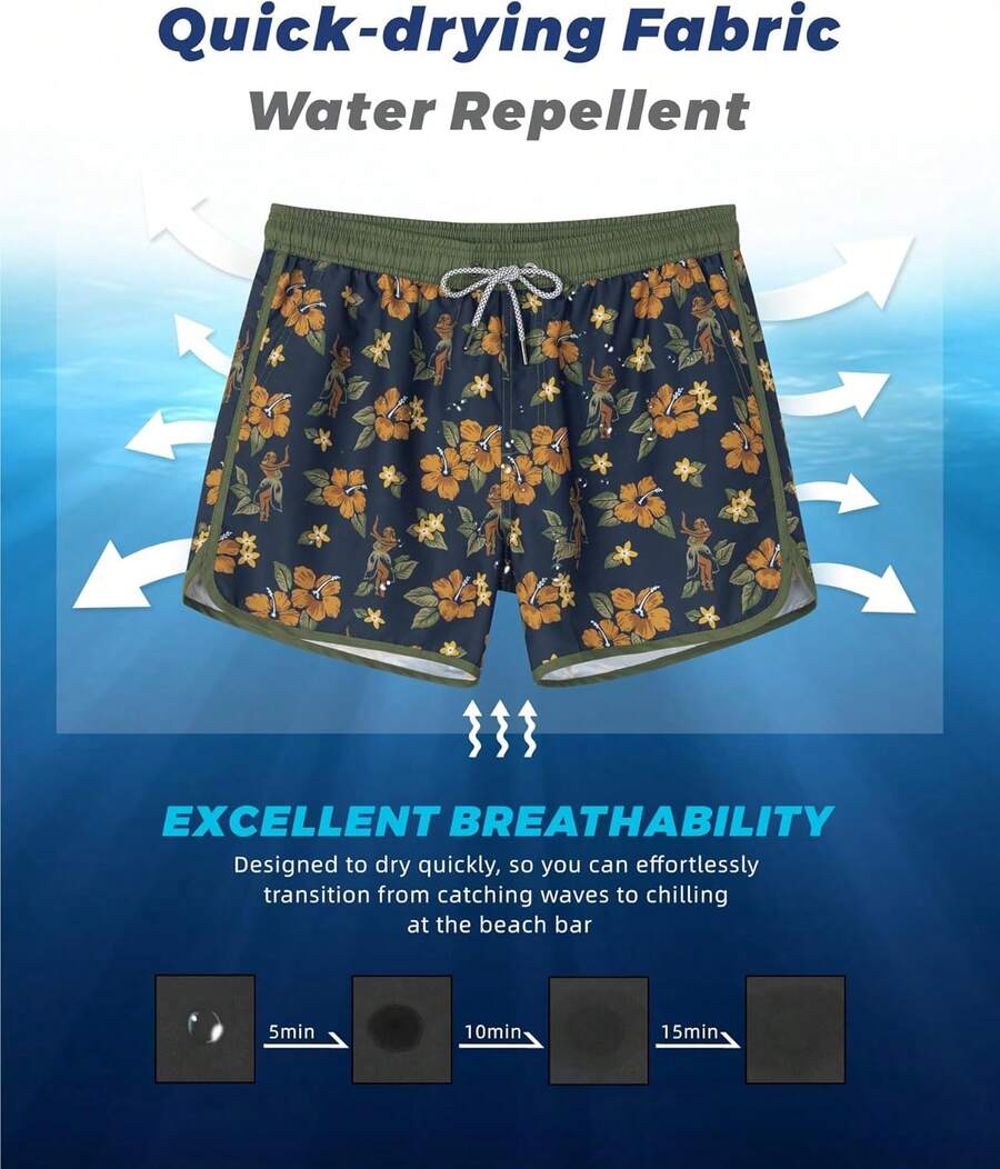 Mens Quick Dry Retro Swim Trun – Swim Trunk Quick Dry Bewertung und Preis