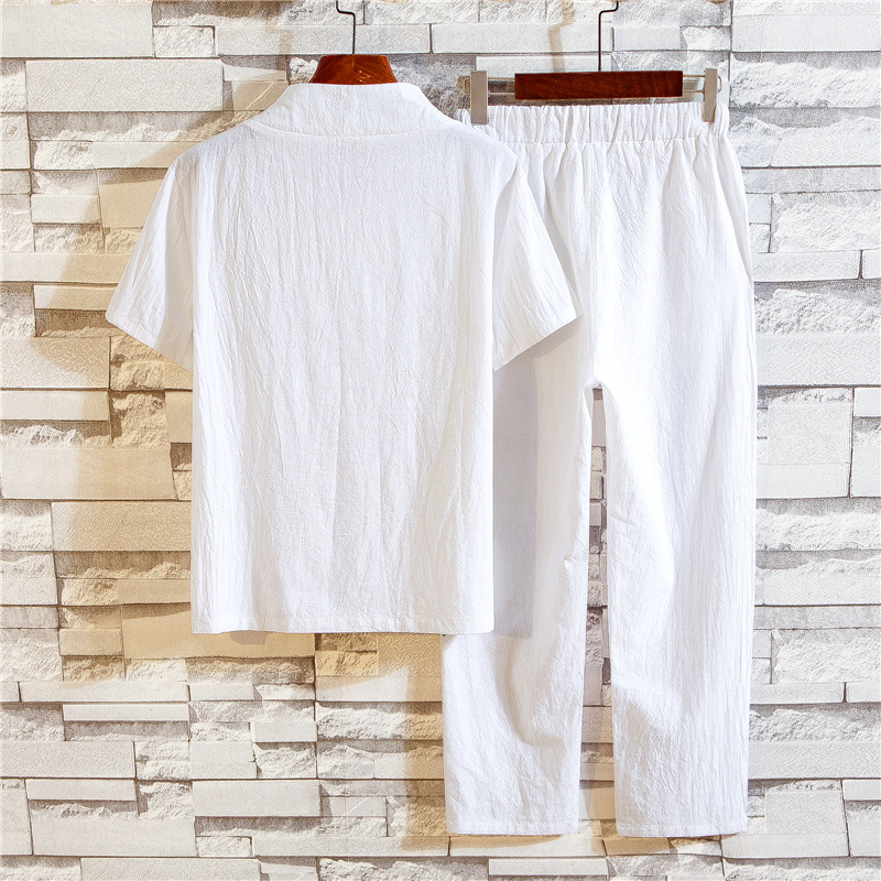 Men's Summer Cotton Linen Shor – Linen Shirt Breathable Bewertung und Preis
