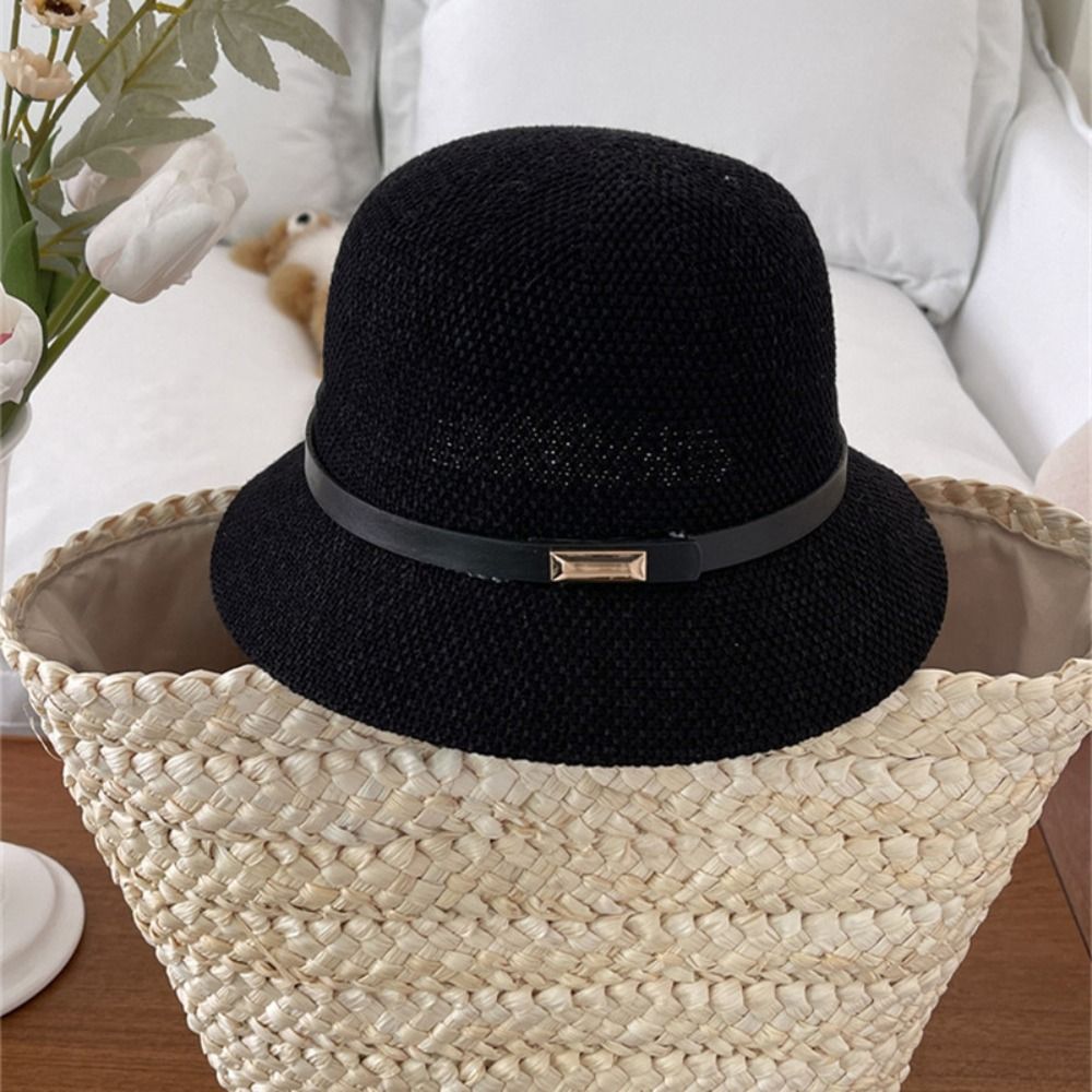 Korean PU Leather Belt Women S – Bucket Hat Straw Bewertung und Preis