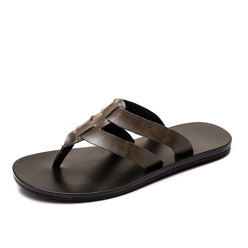 Men's Leather Flip Flops Summe – Flip Flop Leather Men Bewertung und Preis