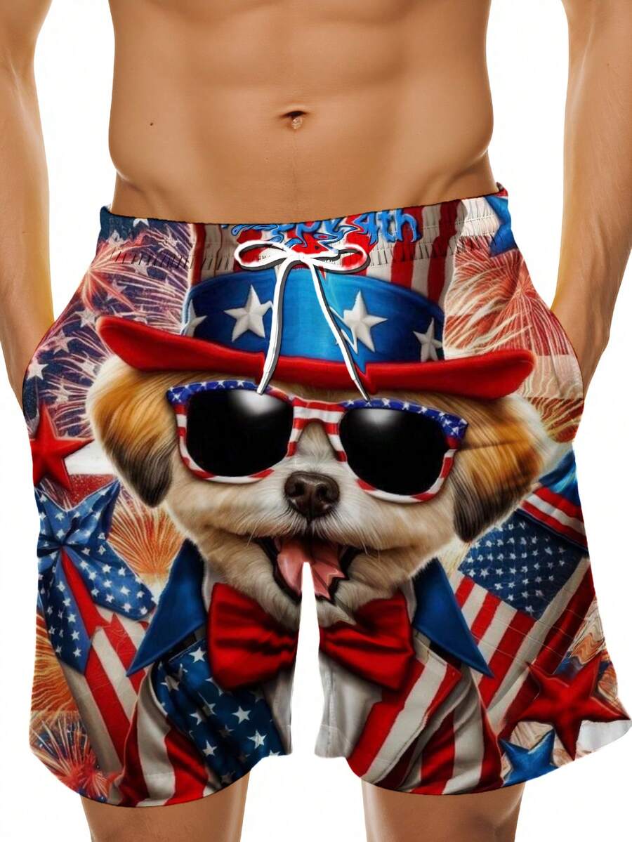 Patriotic Dog American Flag Pr – Swim Trunk Quick Dry Bewertung und Preis
