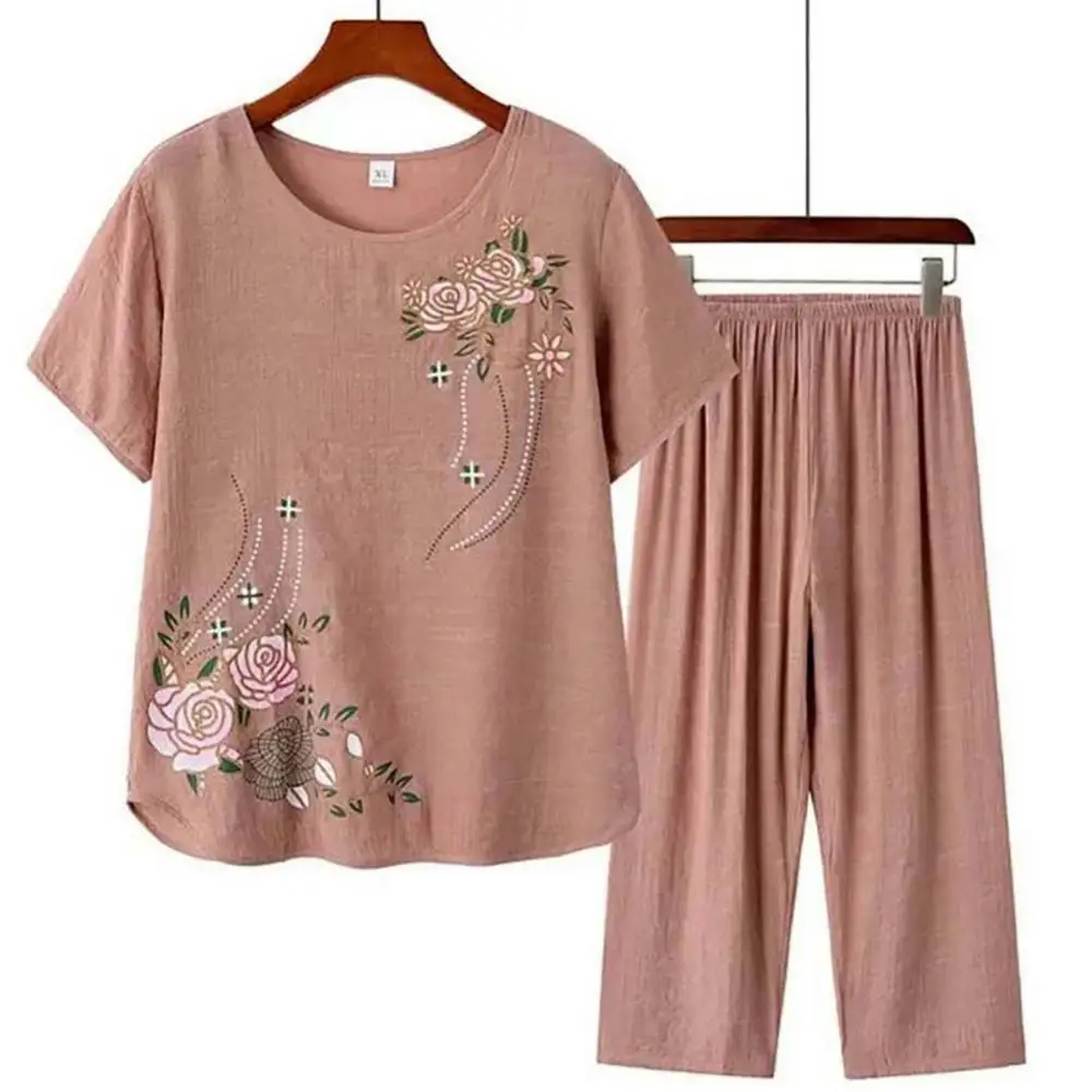 Middle-aged elderly women's sh – Linen Shirt Breathable Bewertung und Preis