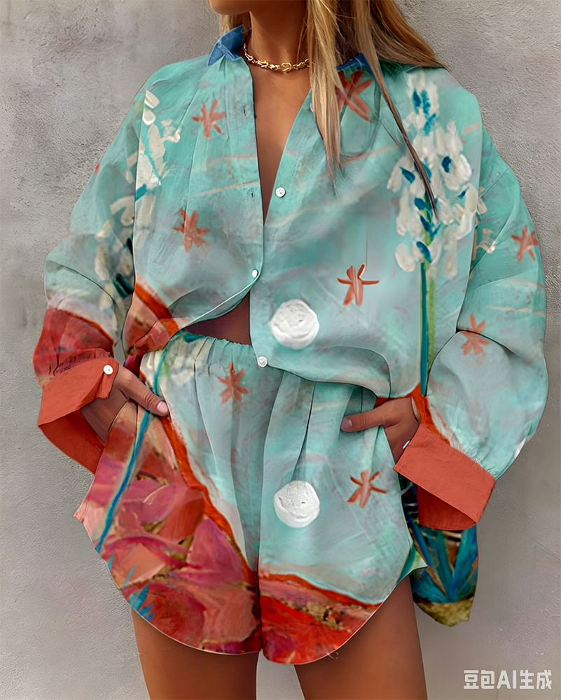 Hawaii Summer Fashion Long Sle – Resort Shirt Floral Bewertung und Preis