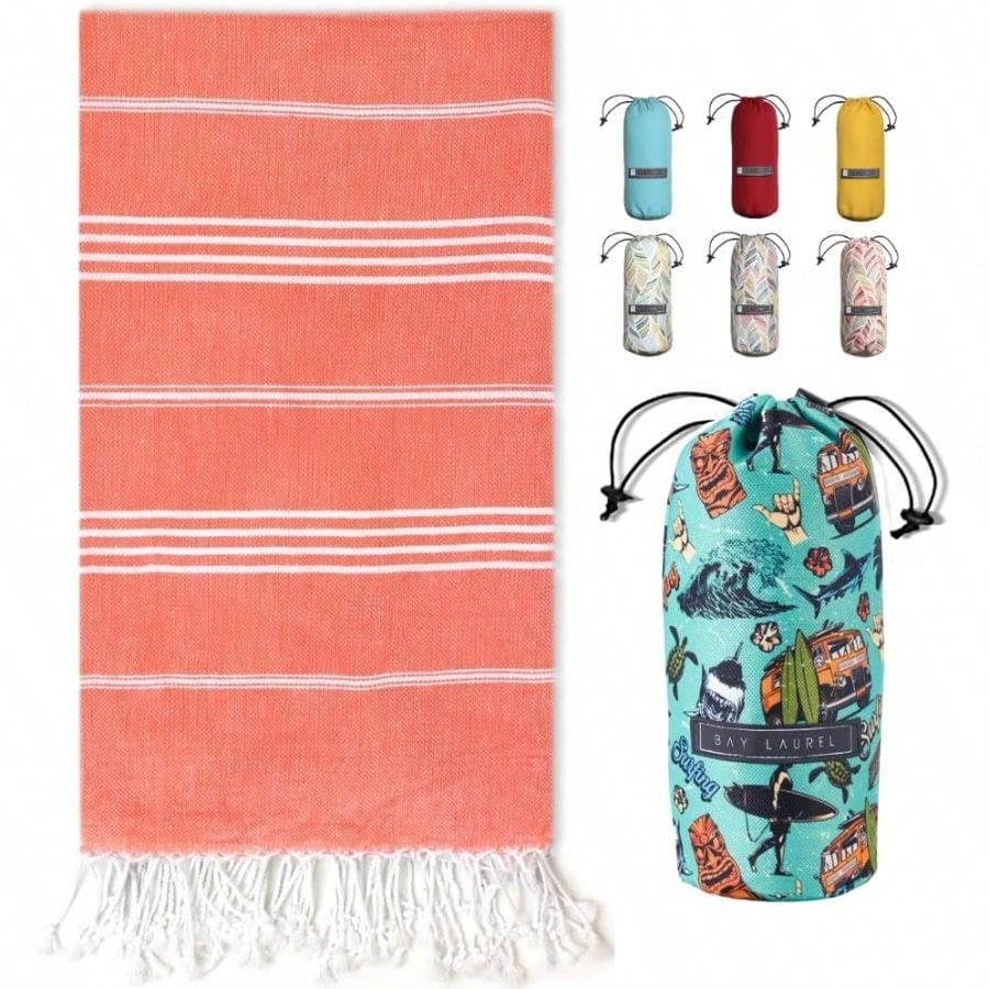 Turkish Beach Towel With Trave – Beach Towel Large Bewertung und Preis