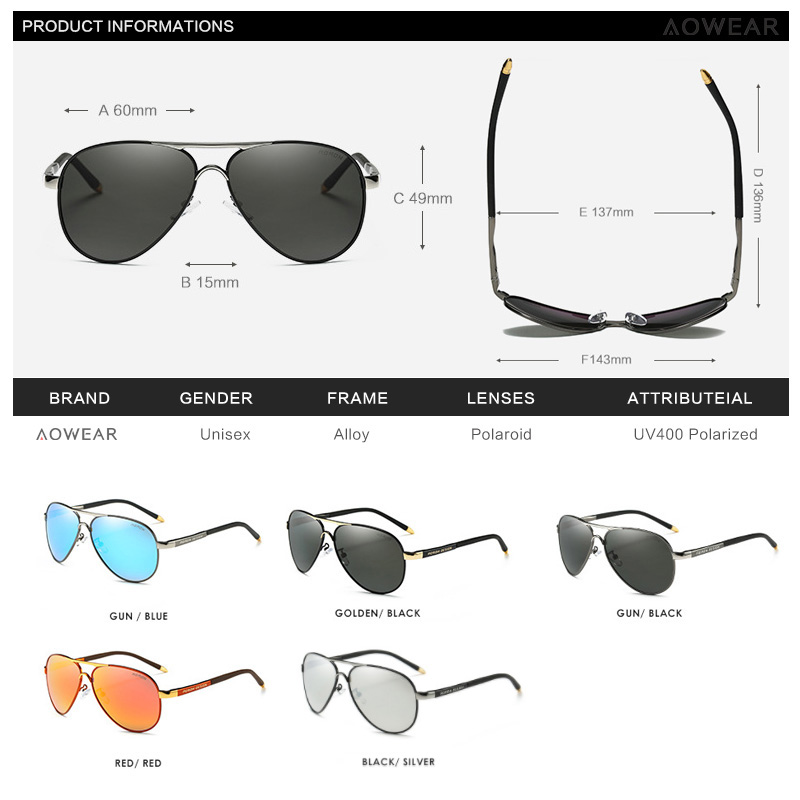 AOWEAR Men's Aviation Sunglass – Sunglasses Aviator Polarized Bewertung und Preis