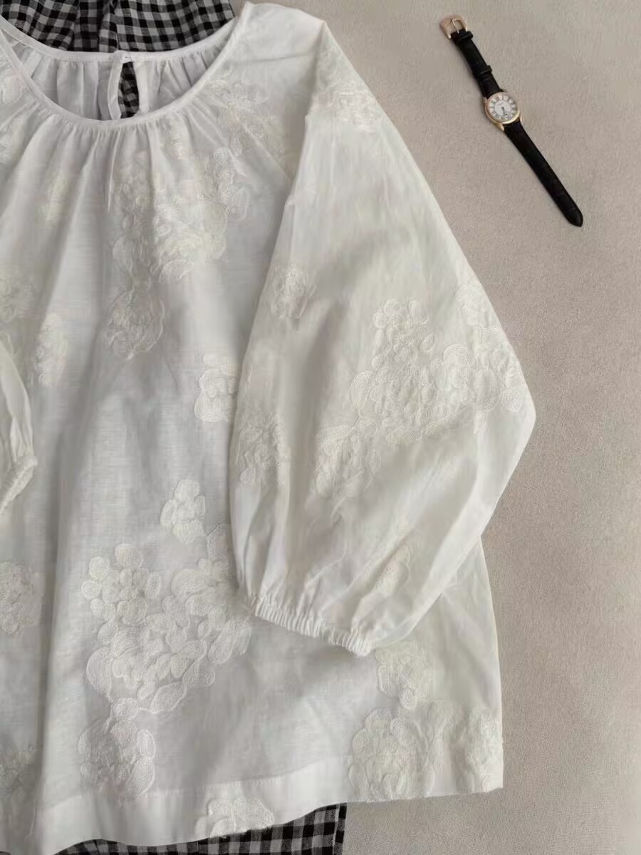 Summer New Heavy Embroidery Li – Linen Shirt Breathable Bewertung und Preis