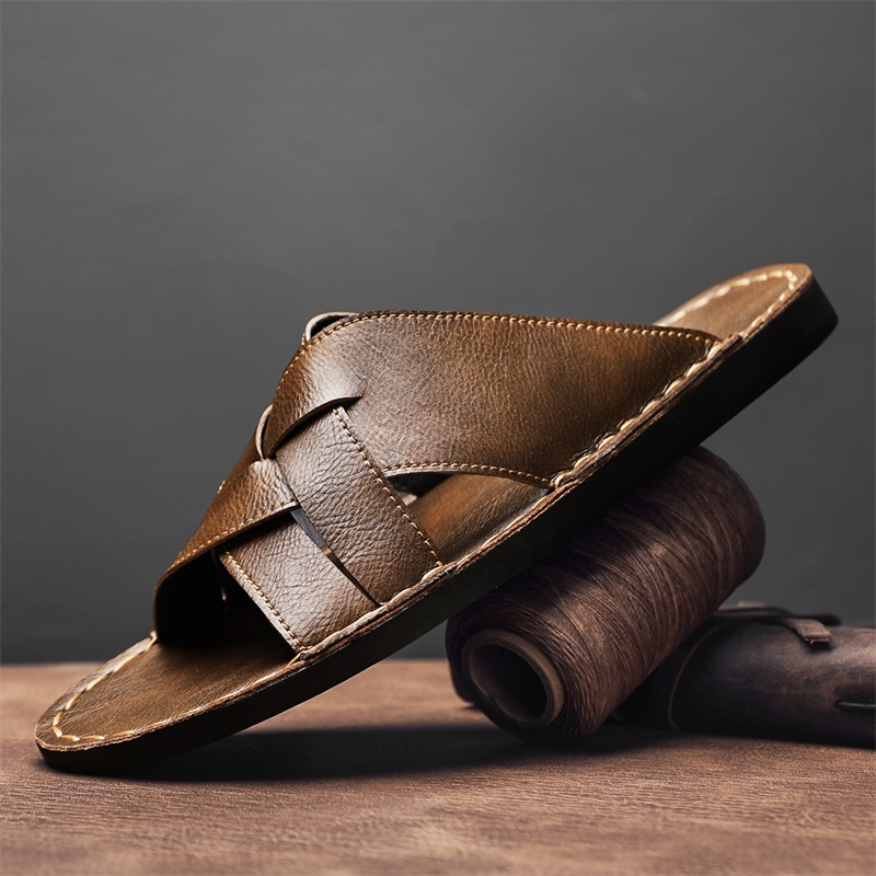 Fashion Genuine Leather Men Sl – Flip Flop Leather Men Bewertung und Preis