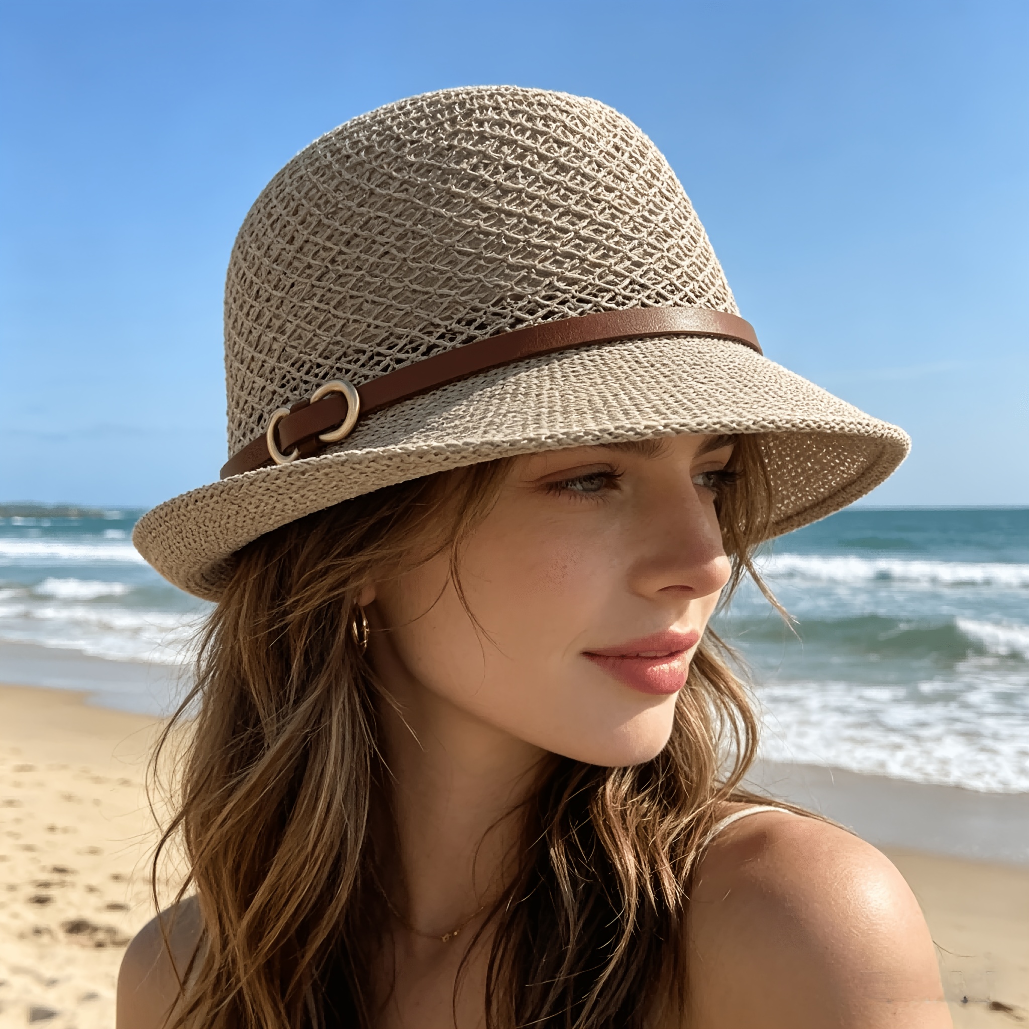 Elegant women's beach straw ha – Bucket Hat Straw Bewertung und Preis