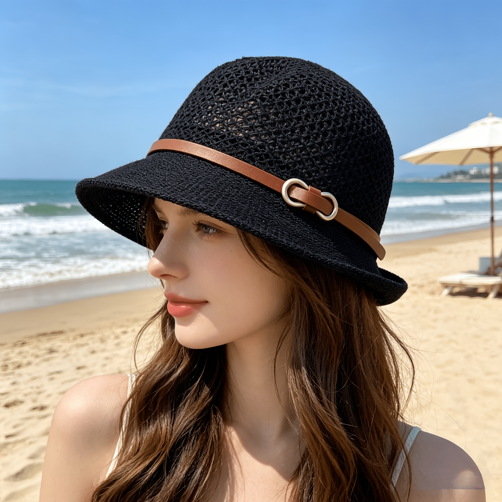 Elegant women's beach straw ha – Bucket Hat Straw Bewertung und Preis