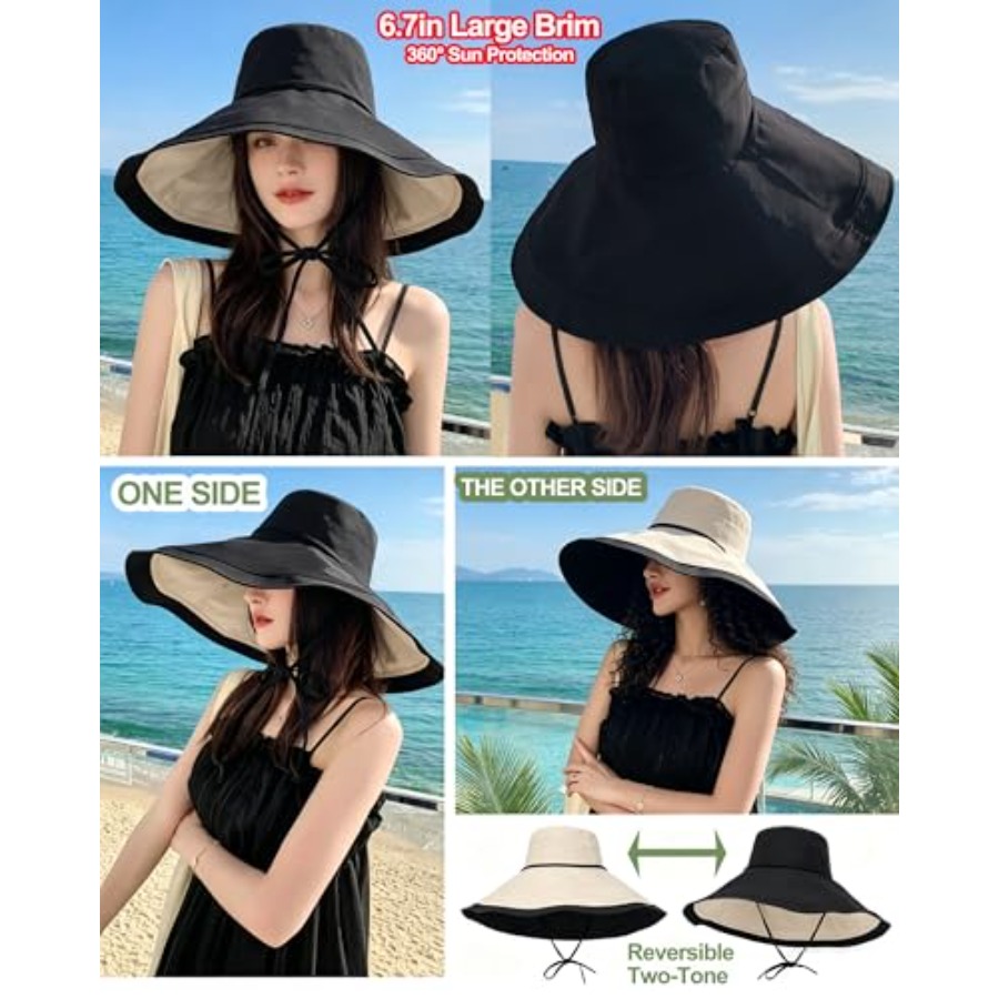 Extra Wide-Brim Sun Hats Women – Packable Hat Nylon Bewertung und Preis