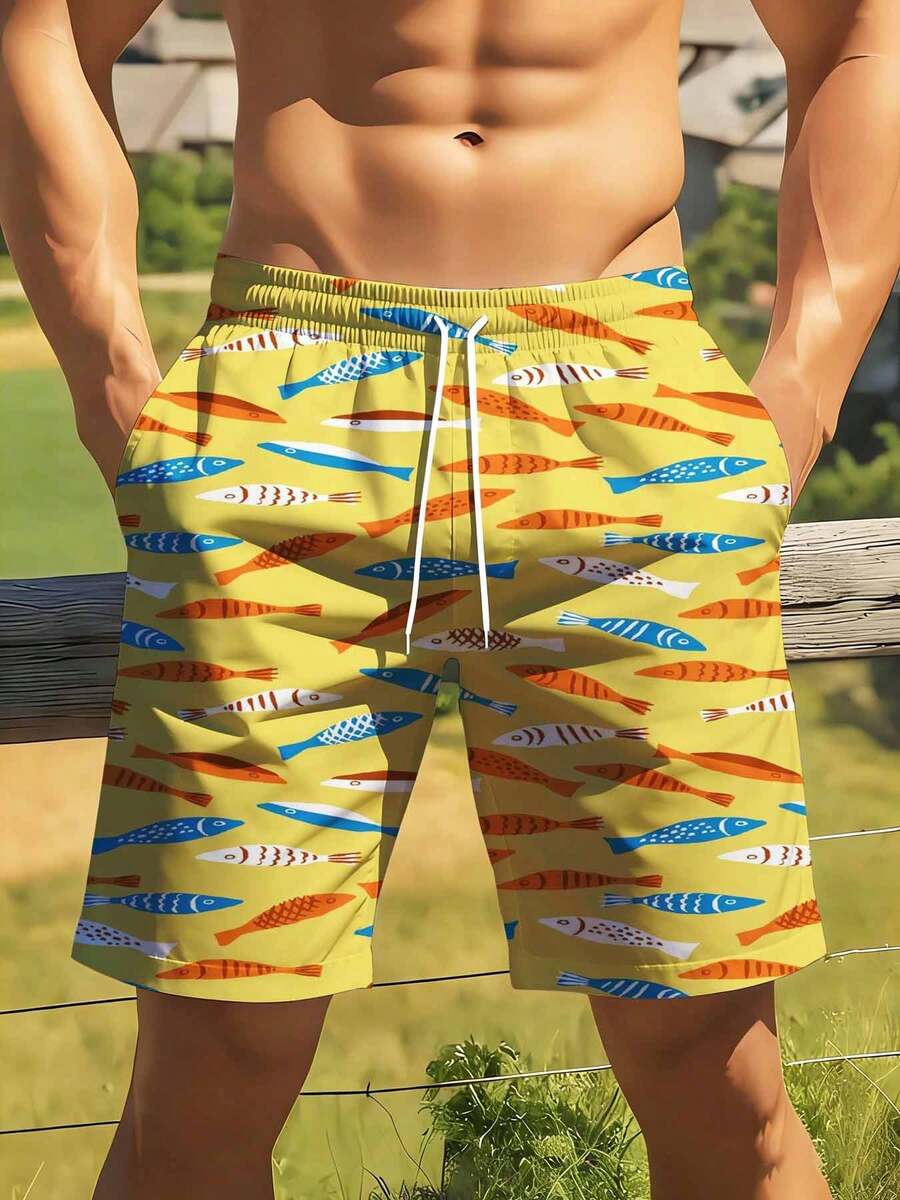Colorful Fish Pattern Swim Tru – Swim Trunk Quick Dry Bewertung und Preis