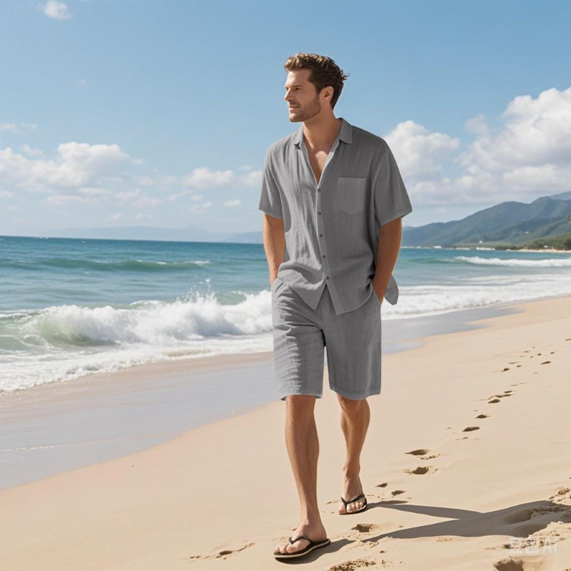 High-End Men's Summer Shorts S – Linen Shirt Breathable Bewertung und Preis