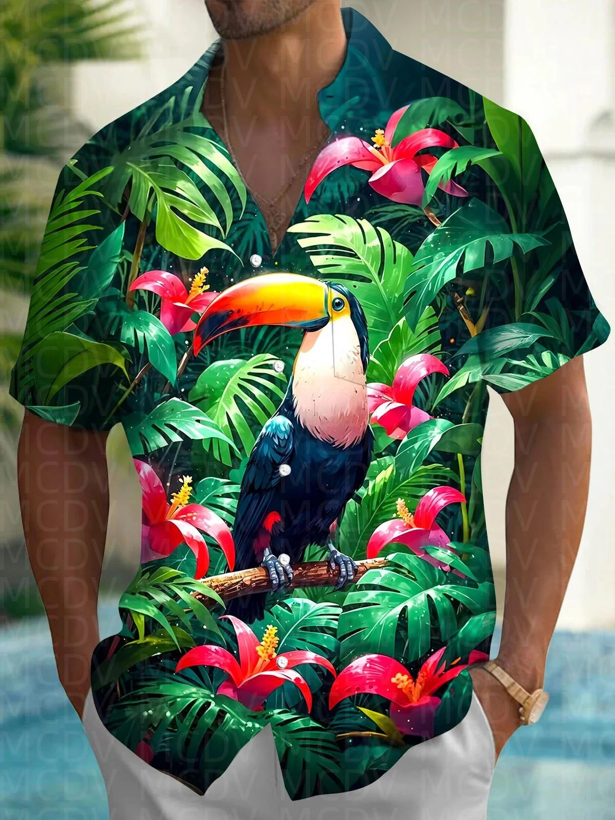 Balloon Pattern Men's Hawaiian – Shirt Camp Collar Bewertung und Preis