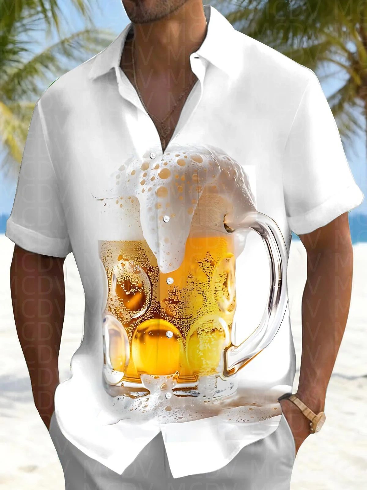 Balloon Pattern Men's Hawaiian – Shirt Camp Collar Bewertung und Preis