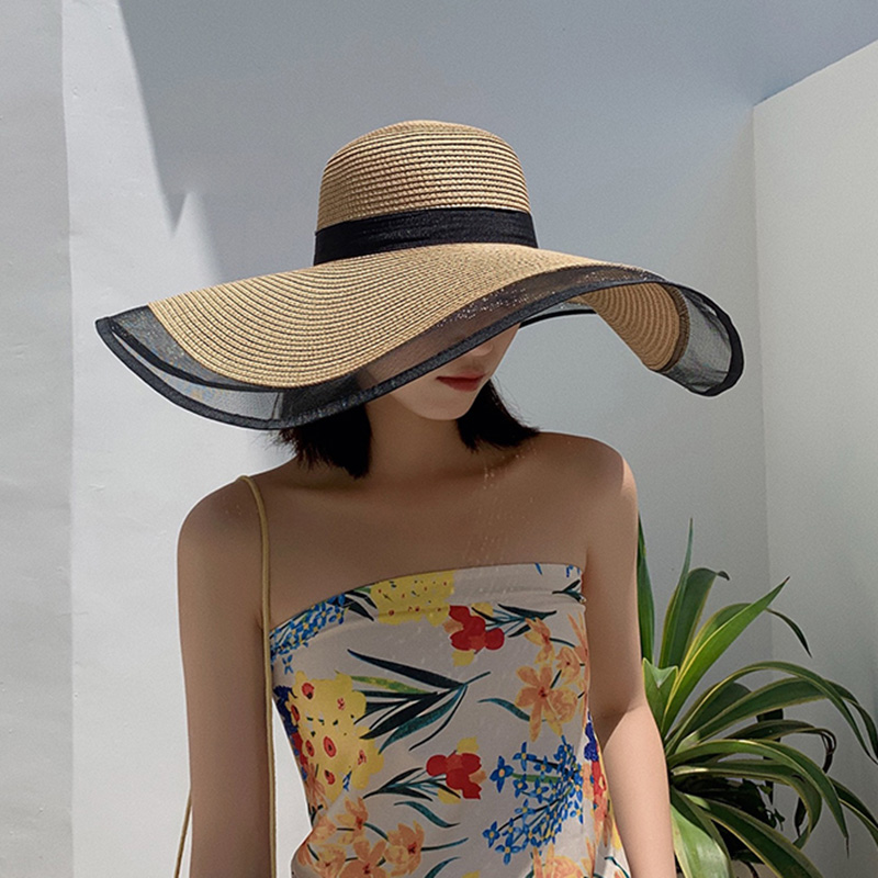 Women Sun Hat Big Eaves Waves  – Bucket Hat Straw Bewertung und Preis