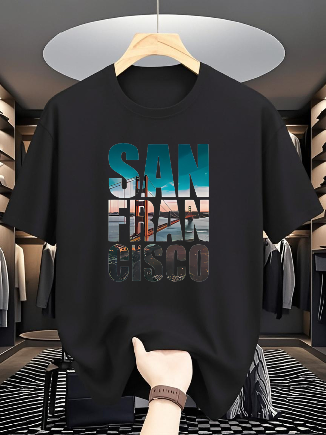Men's SAN FRAN CISCO Graphic T – Tee Graphic Print Bewertung und Preis