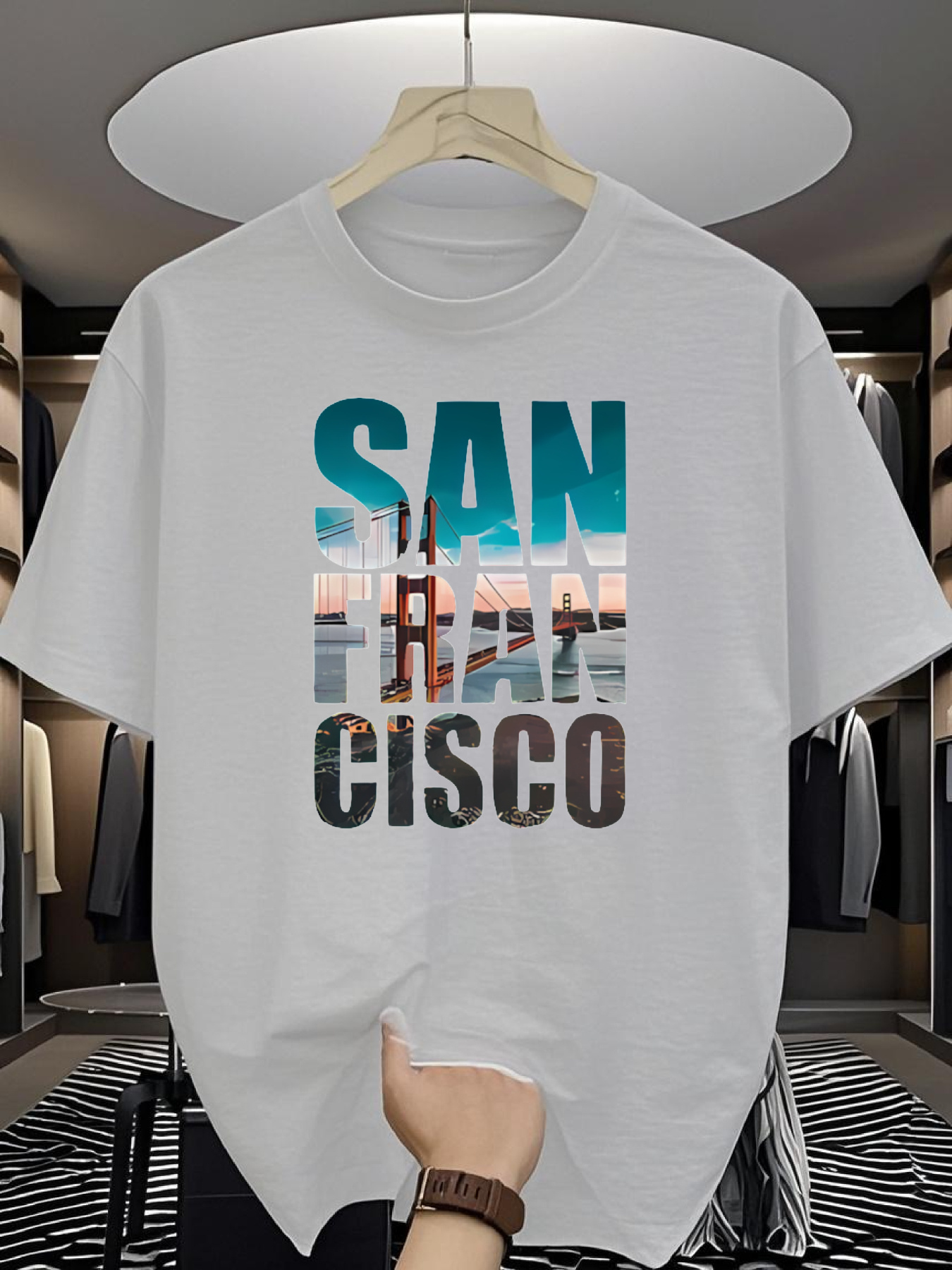 Men's SAN FRAN CISCO Graphic T – Tee Graphic Print Bewertung und Preis