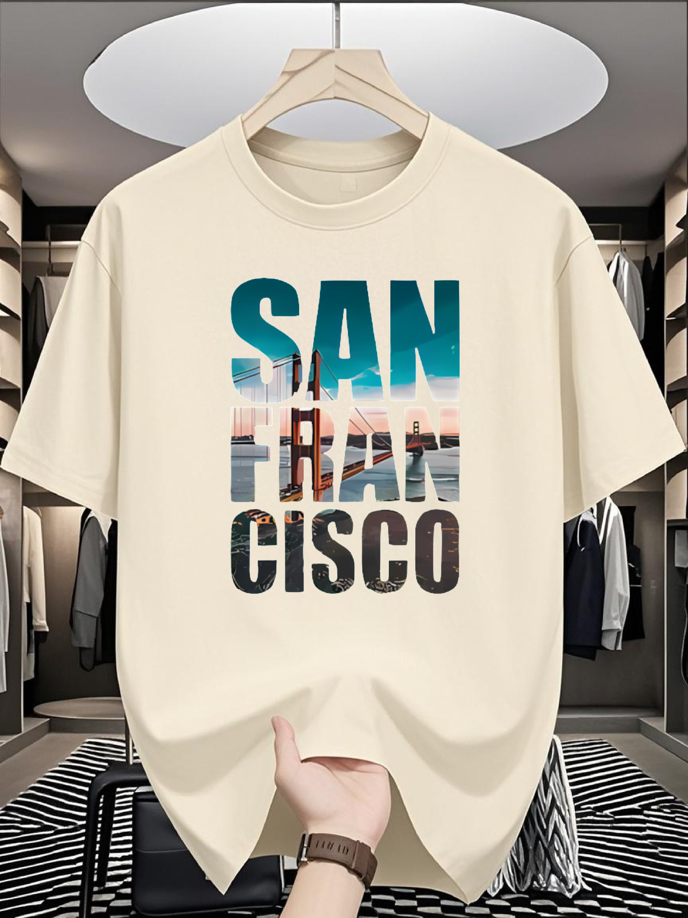 Men's SAN FRAN CISCO Graphic T – Tee Graphic Print Bewertung und Preis