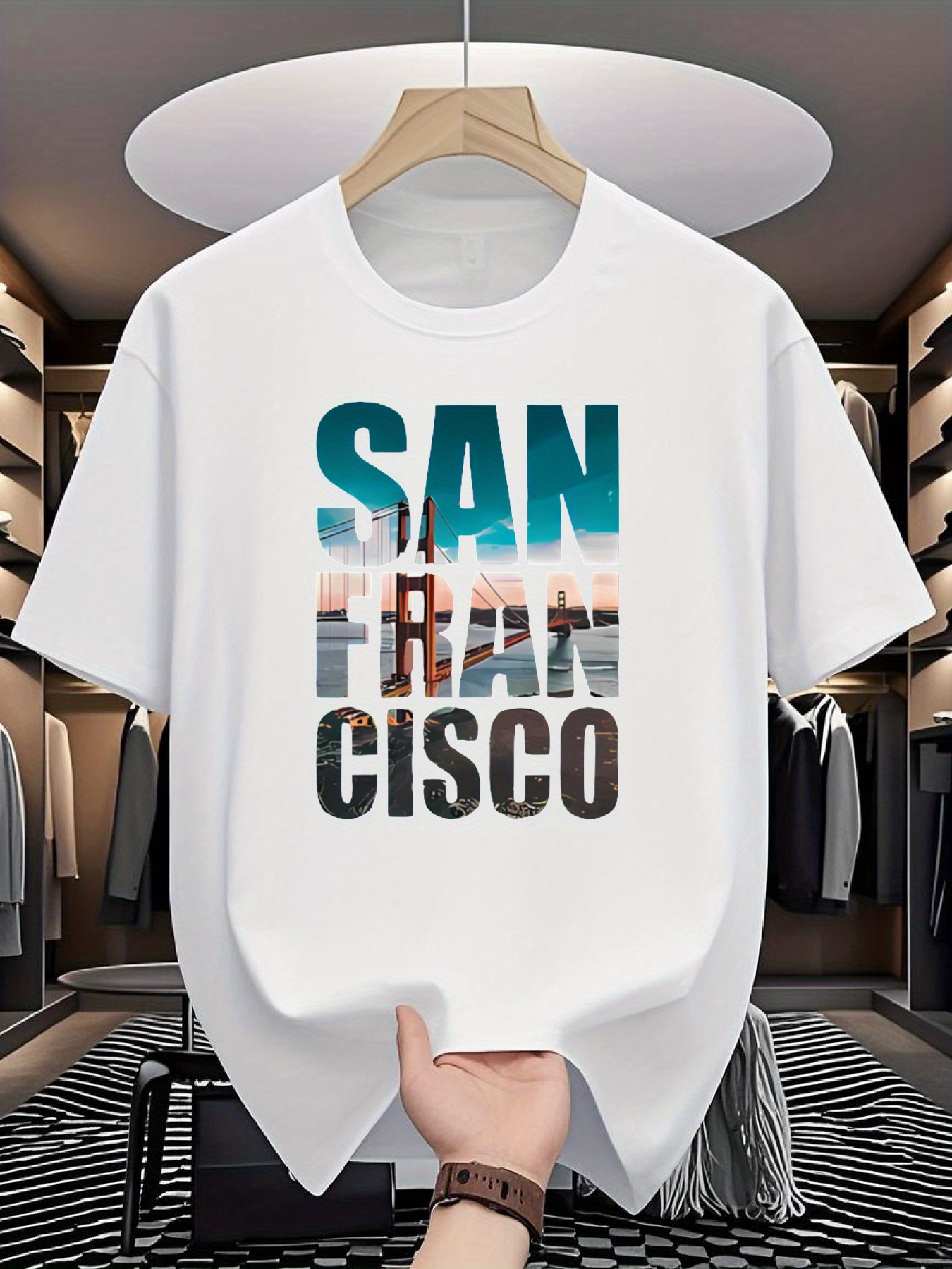 Men's SAN FRAN CISCO Graphic T – Tee Graphic Print Bewertung und Preis