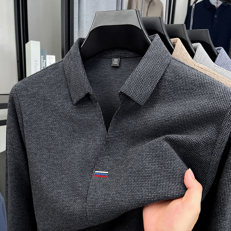 High end brand men's long slee – Polo Shirt Pique Bewertung und Preis