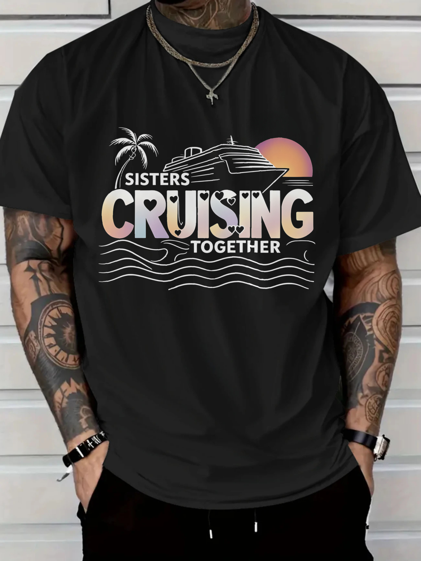Men's Vacation T-Shirt Sisters – Tee Graphic Print Bewertung und Preis