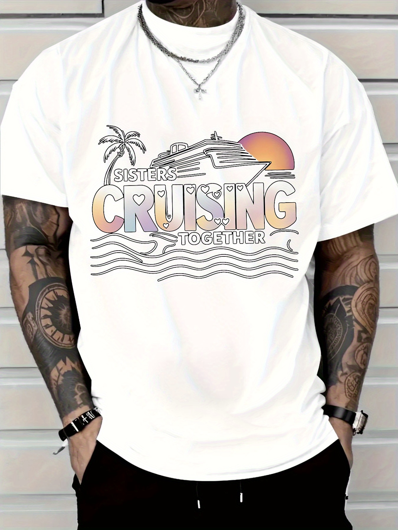 Men's Vacation T-Shirt Sisters – Tee Graphic Print Bewertung und Preis