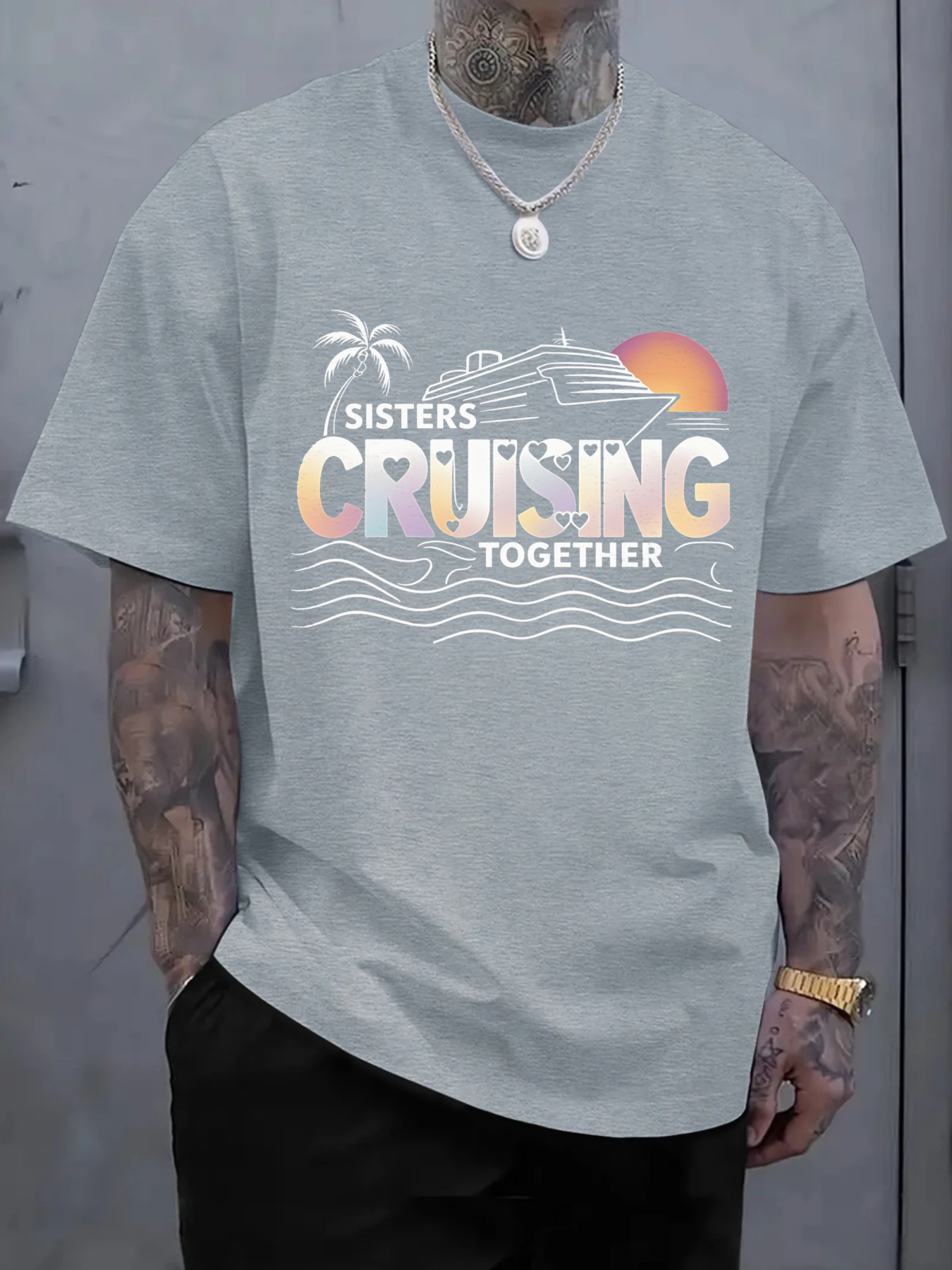 Men's Vacation T-Shirt Sisters – Tee Graphic Print Bewertung und Preis