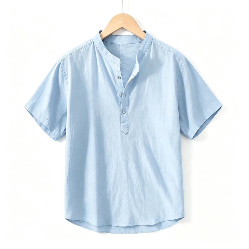 Men Cotton Linen Short-Sleeve  – Linen Shirt Breathable Bewertung und Preis