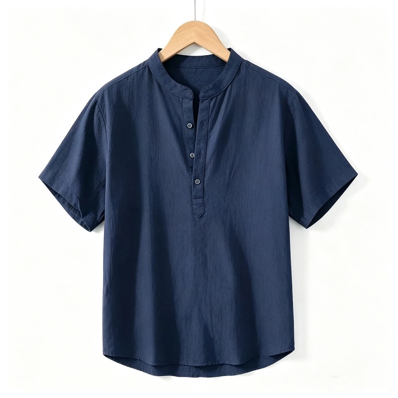 Men Cotton Linen Short-Sleeve  – Linen Shirt Breathable Bewertung und Preis