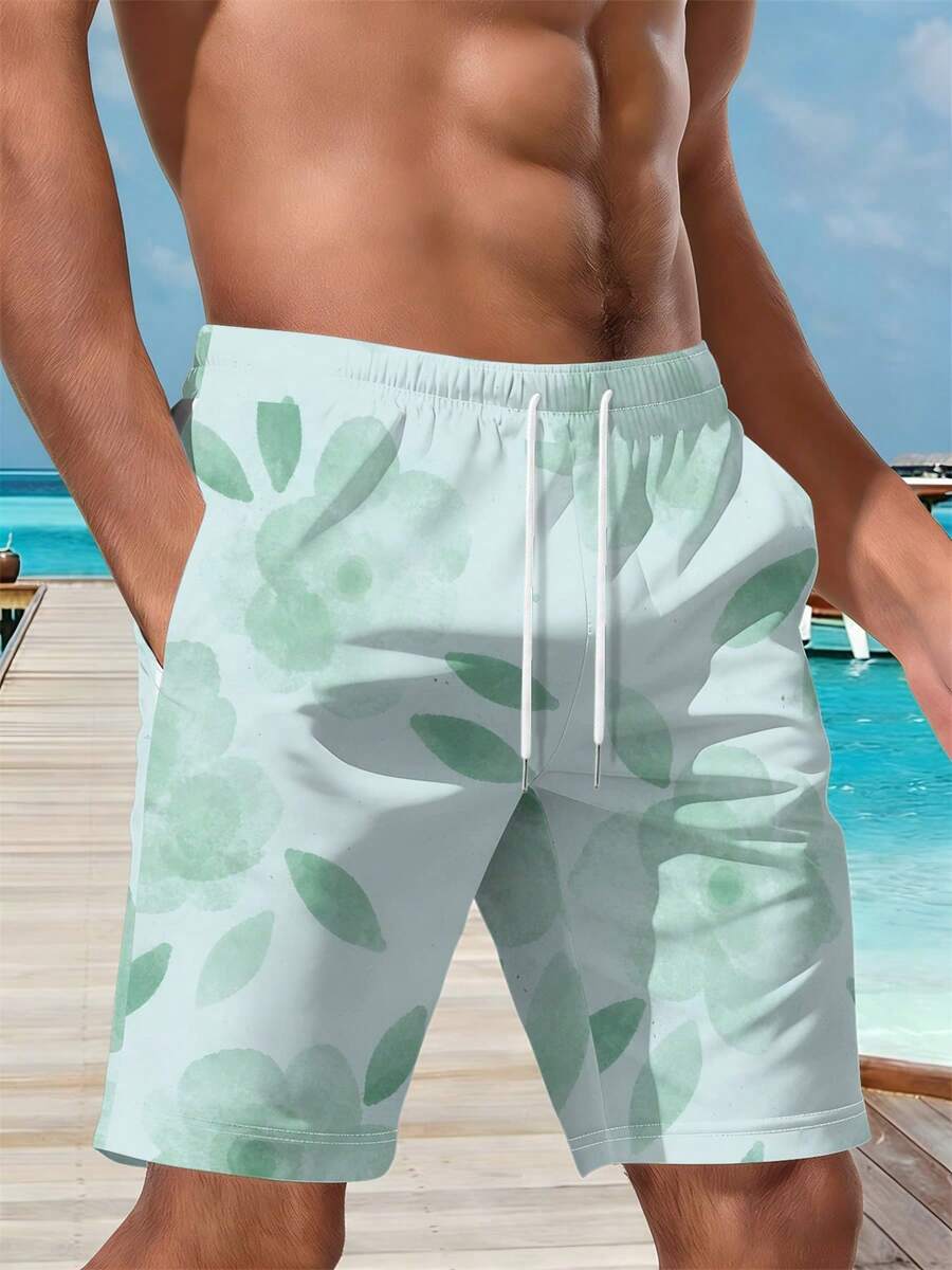 Mens Floral Print Beach Shorts – Swim Trunk Quick Dry Bewertung und Preis