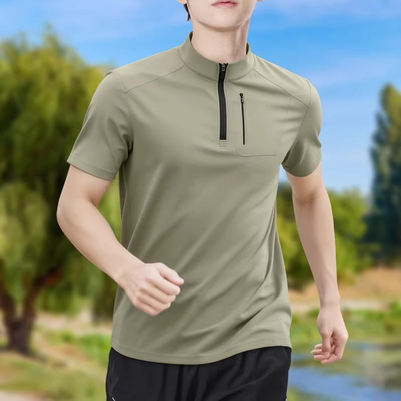 Men's Half-Zip High-Stretch Qu – Shirt Camp Collar Bewertung und Preis