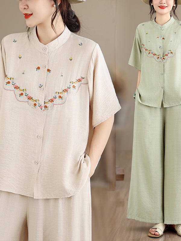 Embroidered Cotton Linen Short – Linen Shirt Breathable Bewertung und Preis