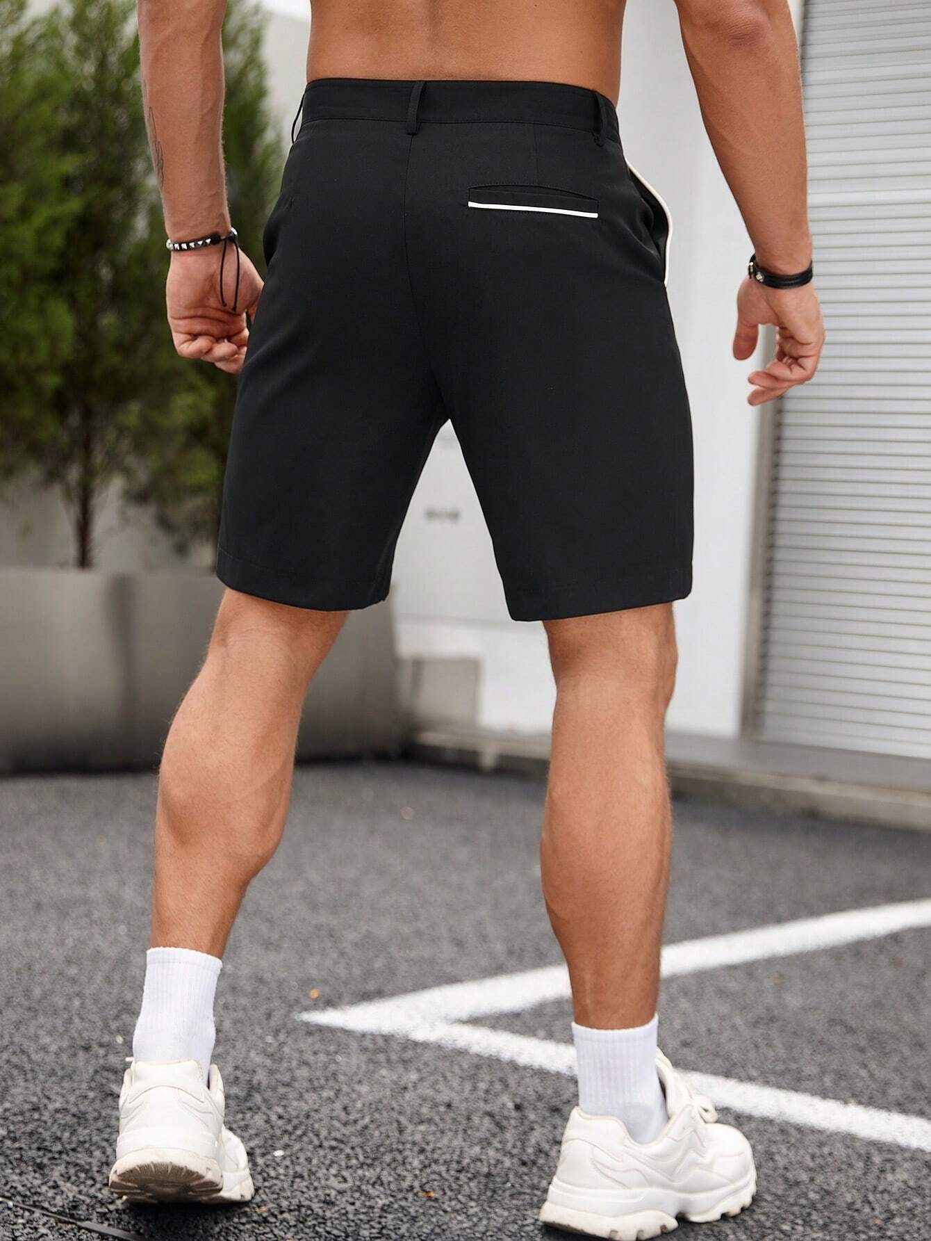 Men's Contrast Trim Chino Shor – Shorts Chino Slim Bewertung und Preis