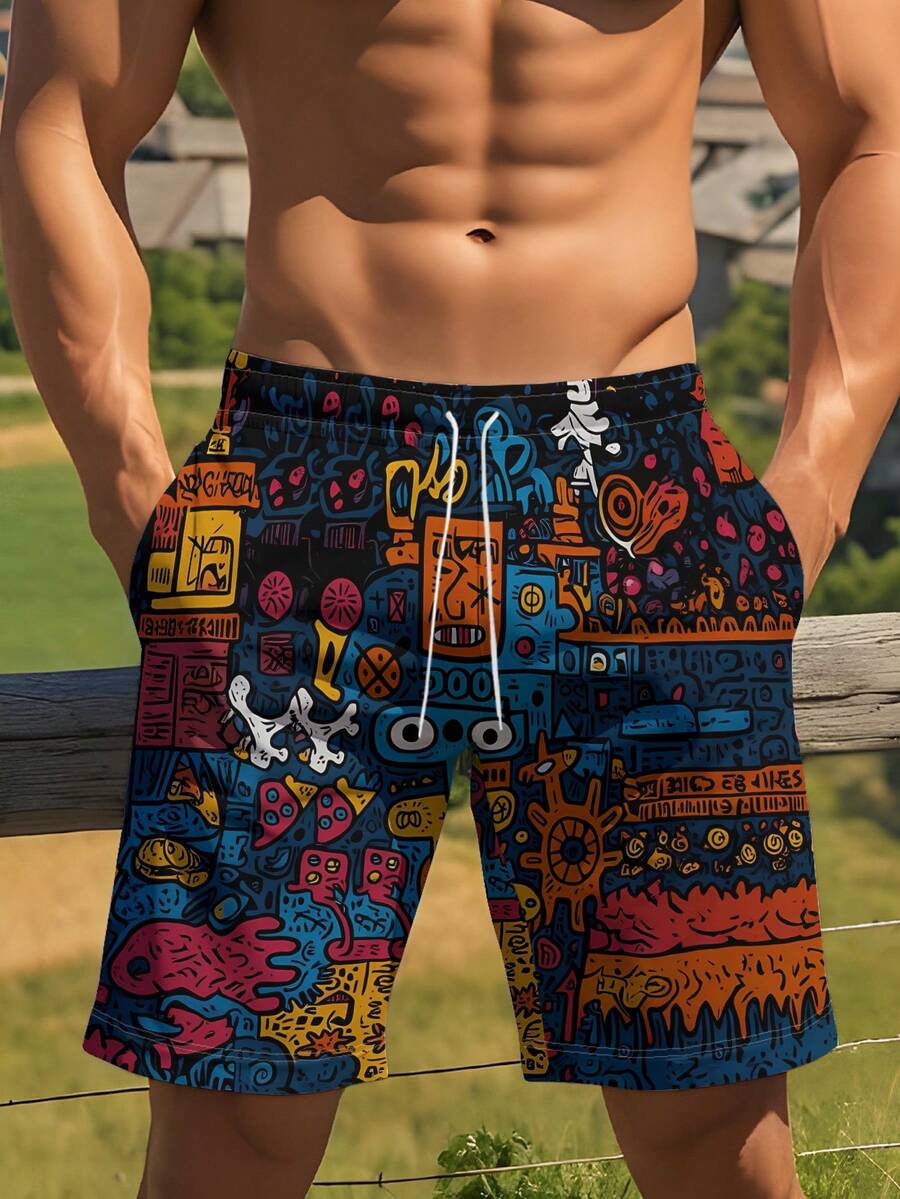 Mens Beach Shorts 3D Digital P – Swim Trunk Quick Dry Bewertung und Preis