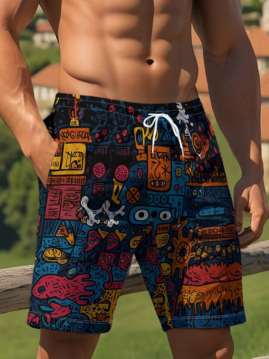 Mens Beach Shorts 3D Digital P – Swim Trunk Quick Dry Bewertung und Preis