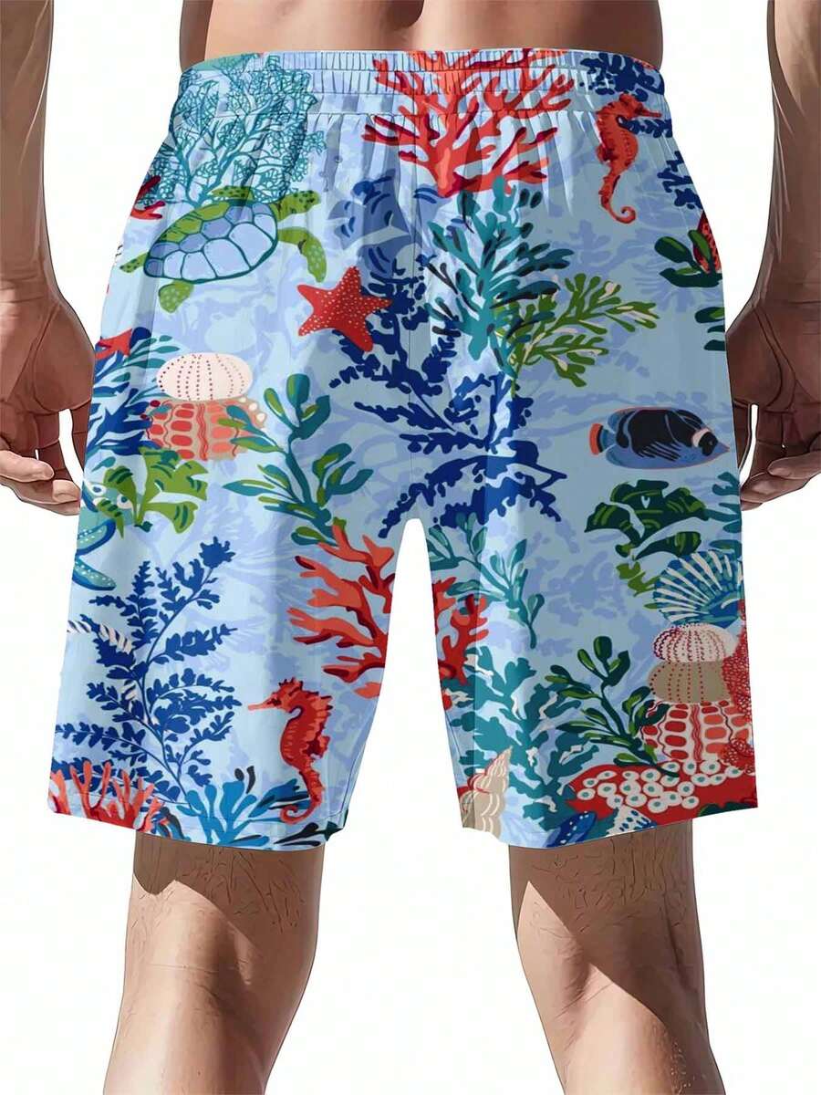 Mens Ocean Life Print Swim Tru – Swim Trunk Quick Dry Bewertung und Preis