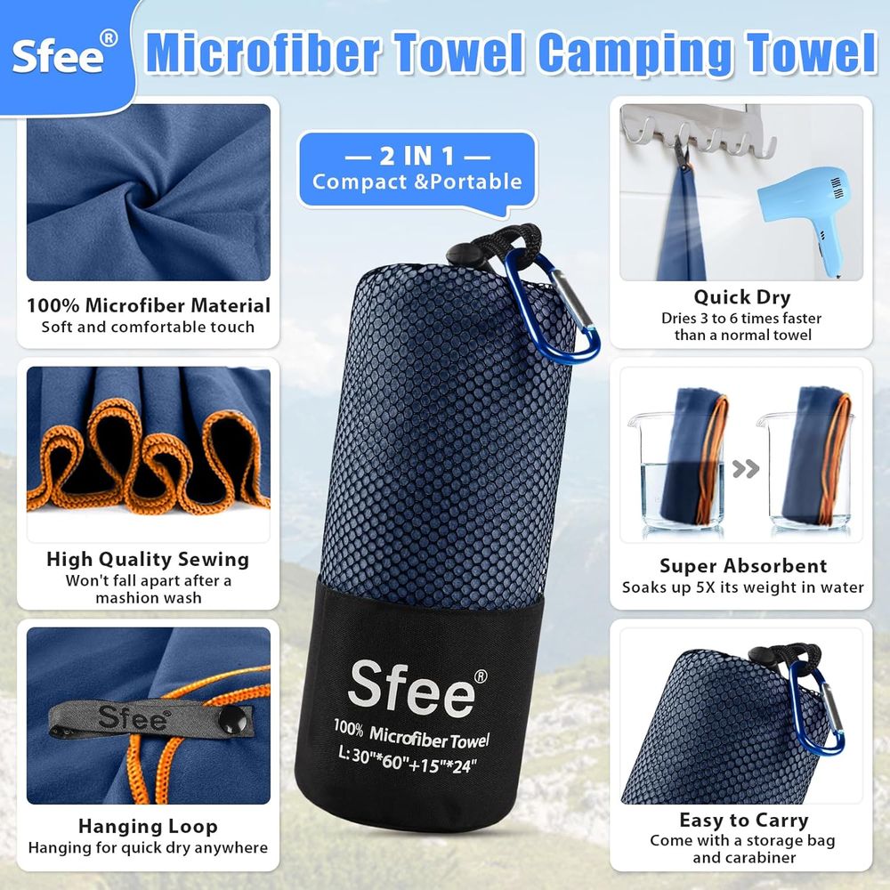 Compact Large Absorbent Travel – Beach Towel Large Bewertung und Preis