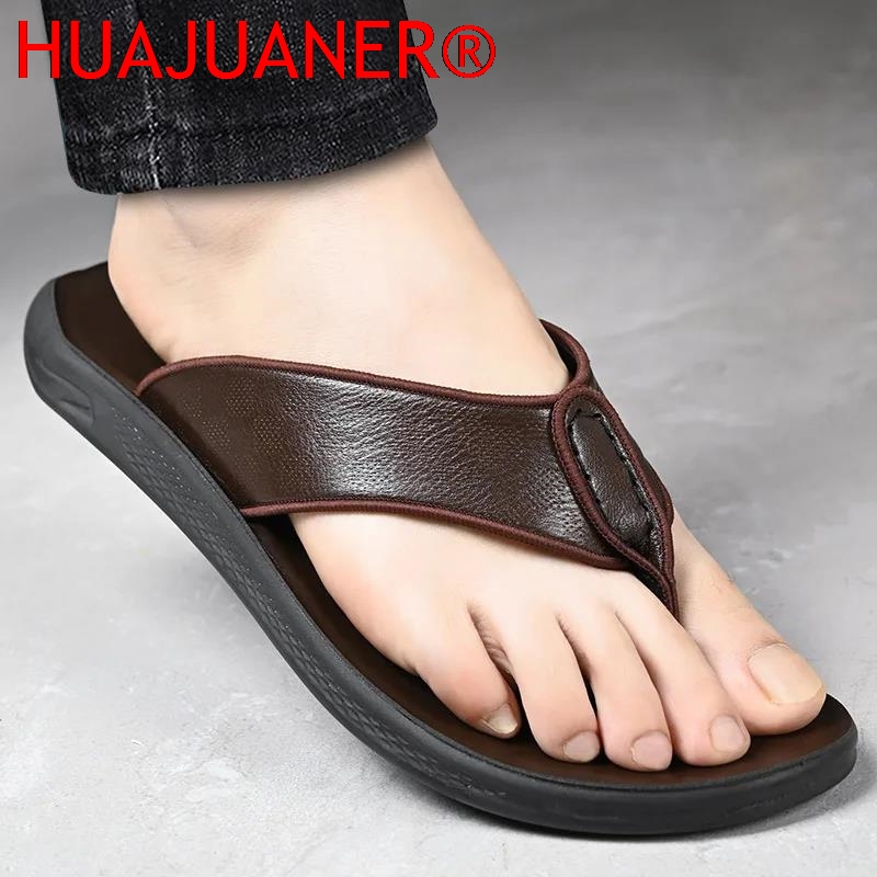 Casual Outdoor Men's Sandals S – Flip Flop Leather Men Bewertung und Preis